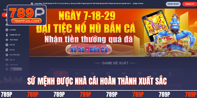 Sứ mệnh được nhà cái hoàn thành xuất sắc